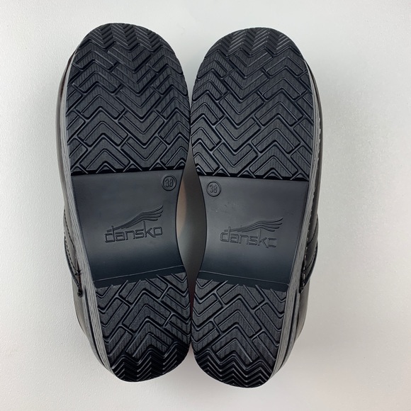 🎉SOLD🎉Dansko Size 38 Leather Black Brown Clogs - Picture 4 of 8